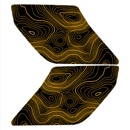 Topographic Interior Sun Visor Overlays - 2024+ Ranger Raptor (with Homelink)