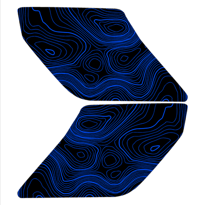 Topo Interior Sun Visor Overlays (Printed Series) - 2021+ Bronco (NO Homelink)