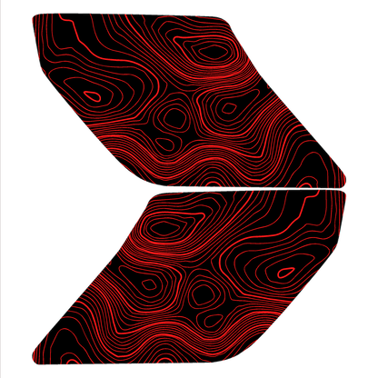 Topographic Interior Sun Visor Overlays - 2024+ Ranger Raptor (with Homelink)