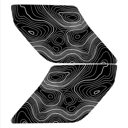 Topo Interior Sun Visor Overlays (Printed Series) - 2021+ Bronco (NO Homelink)