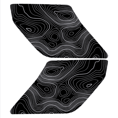 Topo Interior Sun Visor Overlays (Printed Series) - 2021+ Bronco (NO Homelink)