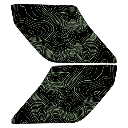 Topographic Interior Sun Visor Overlays - 2024+ Ranger Raptor (with Homelink)