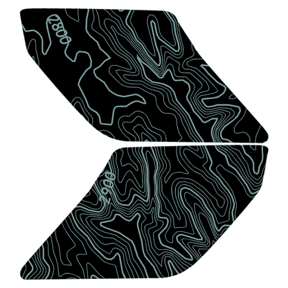 Topo Interior Sun Visor Overlays (Printed Series) - 2021+ Bronco (NO Homelink)