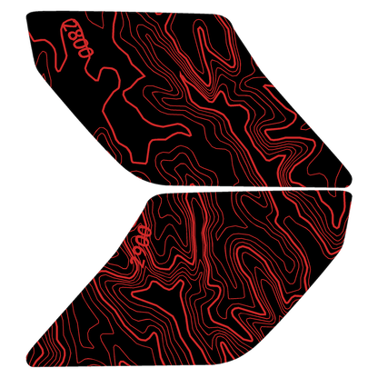 Topo Interior Sun Visor Overlays (Printed Series) - 2021+ Bronco (with Homelink)