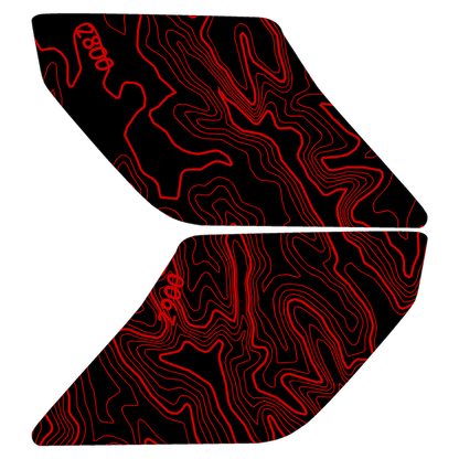 Topo Interior Sun Visor Overlays (Printed Series) - 2021+ Bronco (NO Homelink)