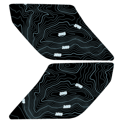 Topo Interior Sun Visor Overlays (Printed Series) - 2021+ Bronco (with Homelink)