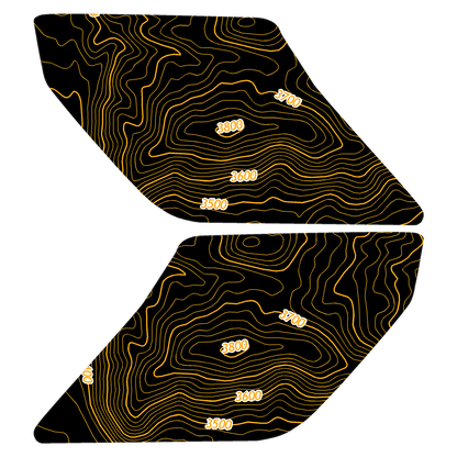 Topo Interior Sun Visor Overlays (Printed Series) - 2021+ Bronco (with Homelink)