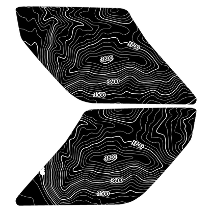 Topo Interior Sun Visor Overlays (Printed Series) - 2021+ Bronco (with Homelink)