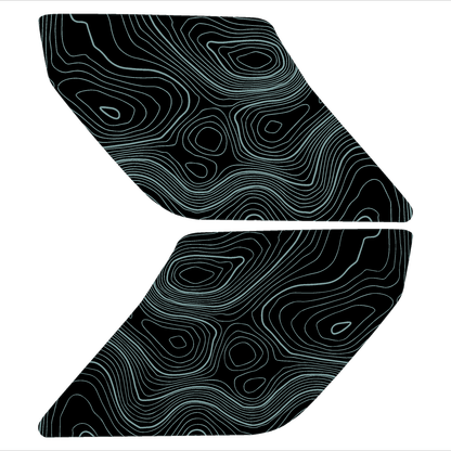 Topo Interior Lower Front Door Card Insert Overlays (Printed Series) - 2021+ Bronco 4 Door