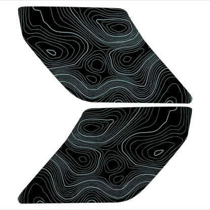 Topographic Interior Sun Visor Overlays - 2024+ Ranger Raptor (with Homelink)