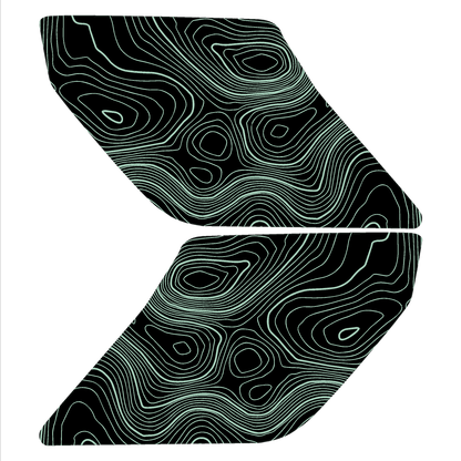 Topo Interior Lower Front Door Card Insert Overlays (Printed Series) - 2021+ Bronco 4 Door