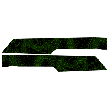 Topo Front Interior Upper Door Card Insert Overlays (Printed Series) - 2021+ Bronco 4 Door