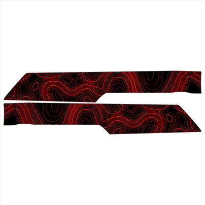 Topo Front Interior Upper Door Card Insert Overlays (Printed Series) - 2021+ Bronco 4 Door