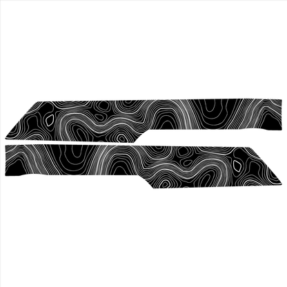 Topo Rear Interior Lower Door Card Insert Overlays (Printed Series) - 2021+ Bronco 4 Door
