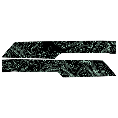 Topo Front Interior Upper Door Card Insert Overlays (Printed Series) - 2021+ Bronco 4 Door