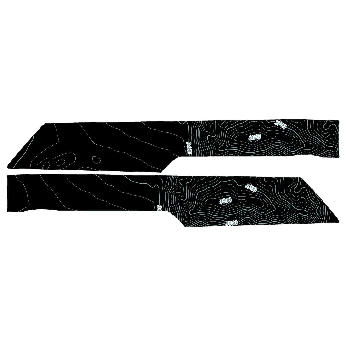 Topo Rear Interior Lower Door Card Insert Overlays (Printed Series) - 2021+ Bronco 4 Door