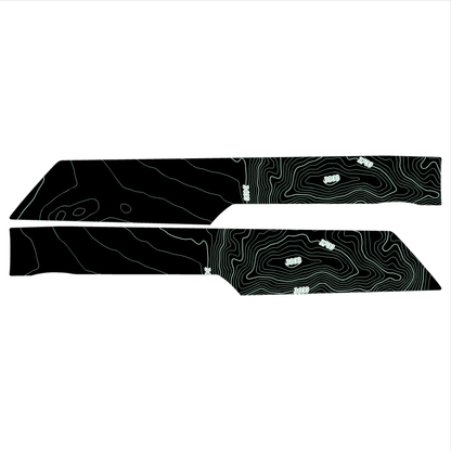 Topo Rear Interior Upper Door Card Insert Overlays (Printed Series) - 2021+ Bronco 4 Door