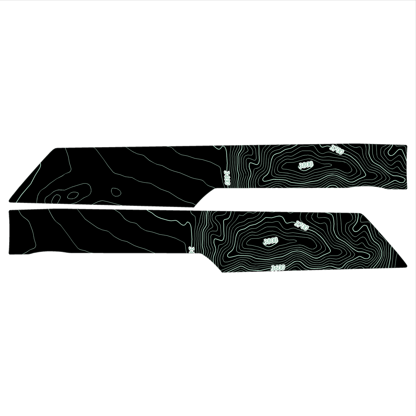 Topo Rear Interior Lower Door Card Insert Overlays (Printed Series) - 2021+ Bronco 4 Door