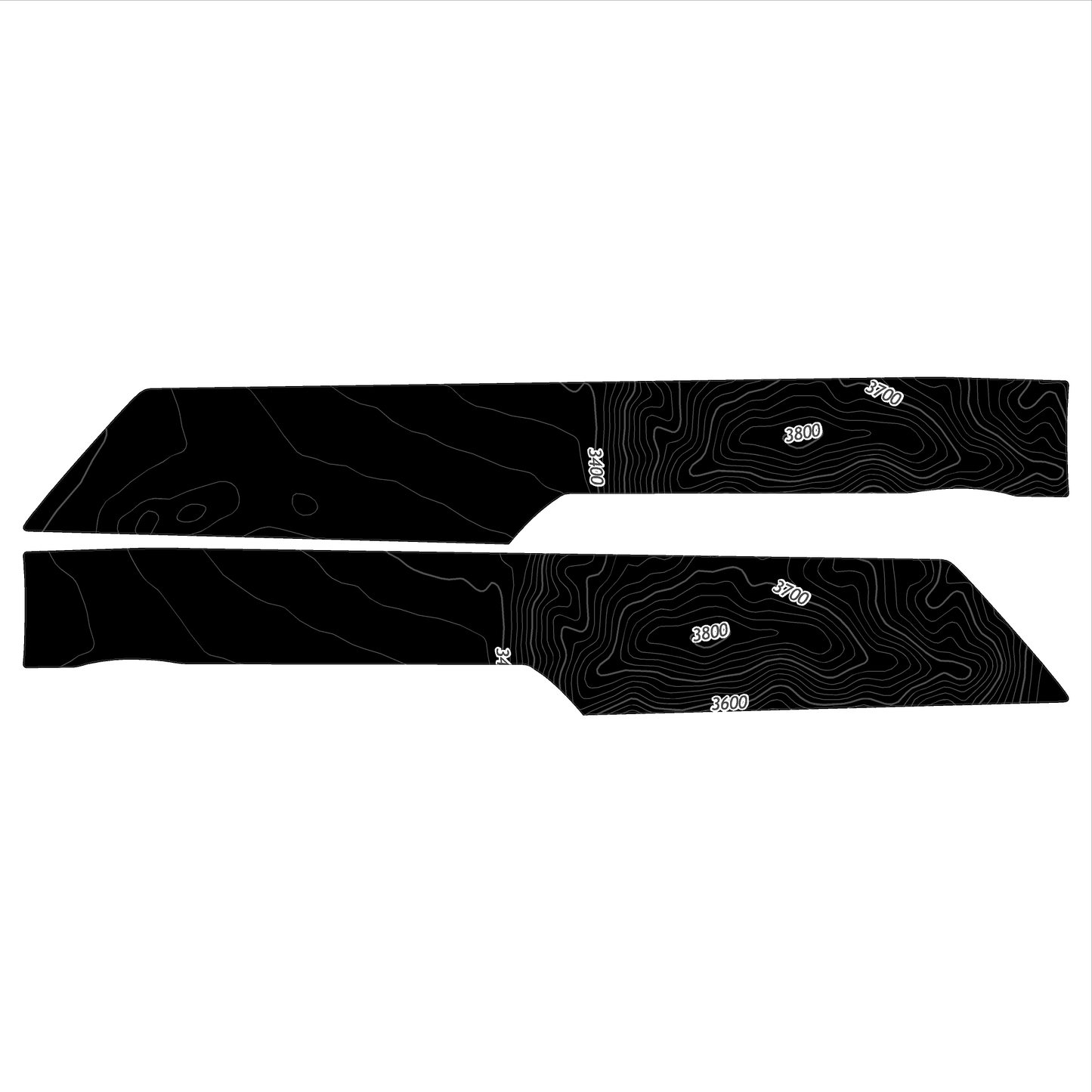 Topo Rear Interior Lower Door Card Insert Overlays (Printed Series) - 2021+ Bronco 4 Door