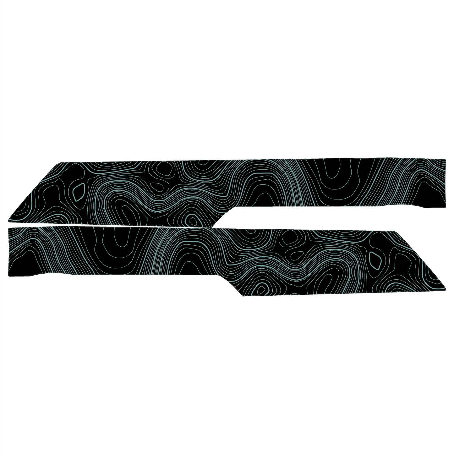 Topo Front Interior Upper Door Card Insert Overlays (Printed Series) - 2021+ Bronco 4 Door