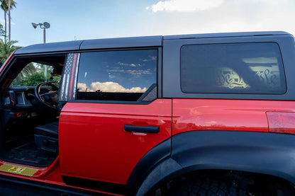 Topo Rear Window Triangle Overlay (Printed Series) - 2021+ Bronco 4 Door