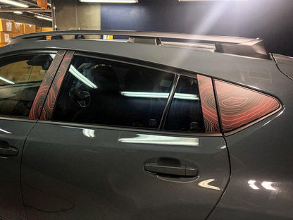 Topographic Map Pillar Overlays - 2024+ Crosstrek