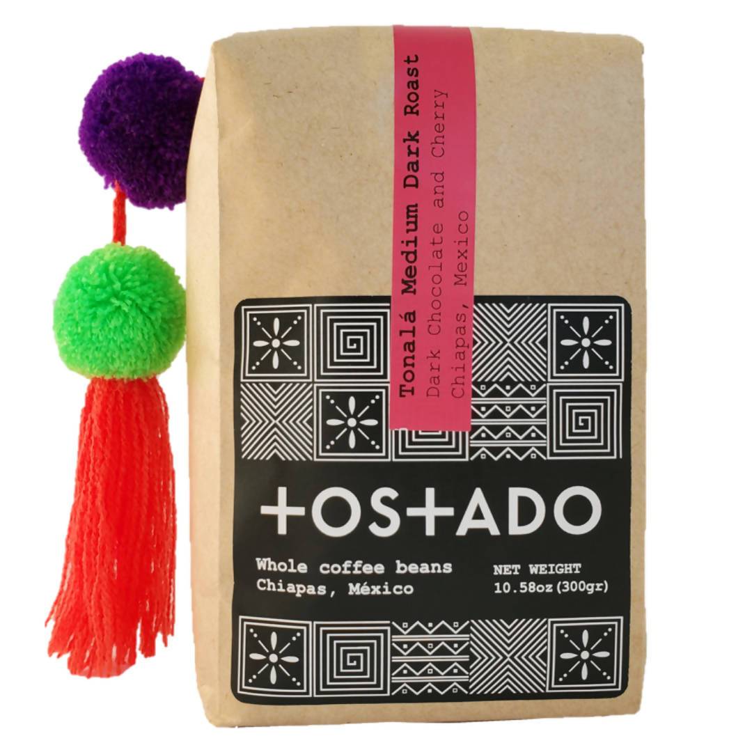 Tostado Tonala Coffee Beans (Medium-Dark Roast) - 10 Bags x 10.58oz