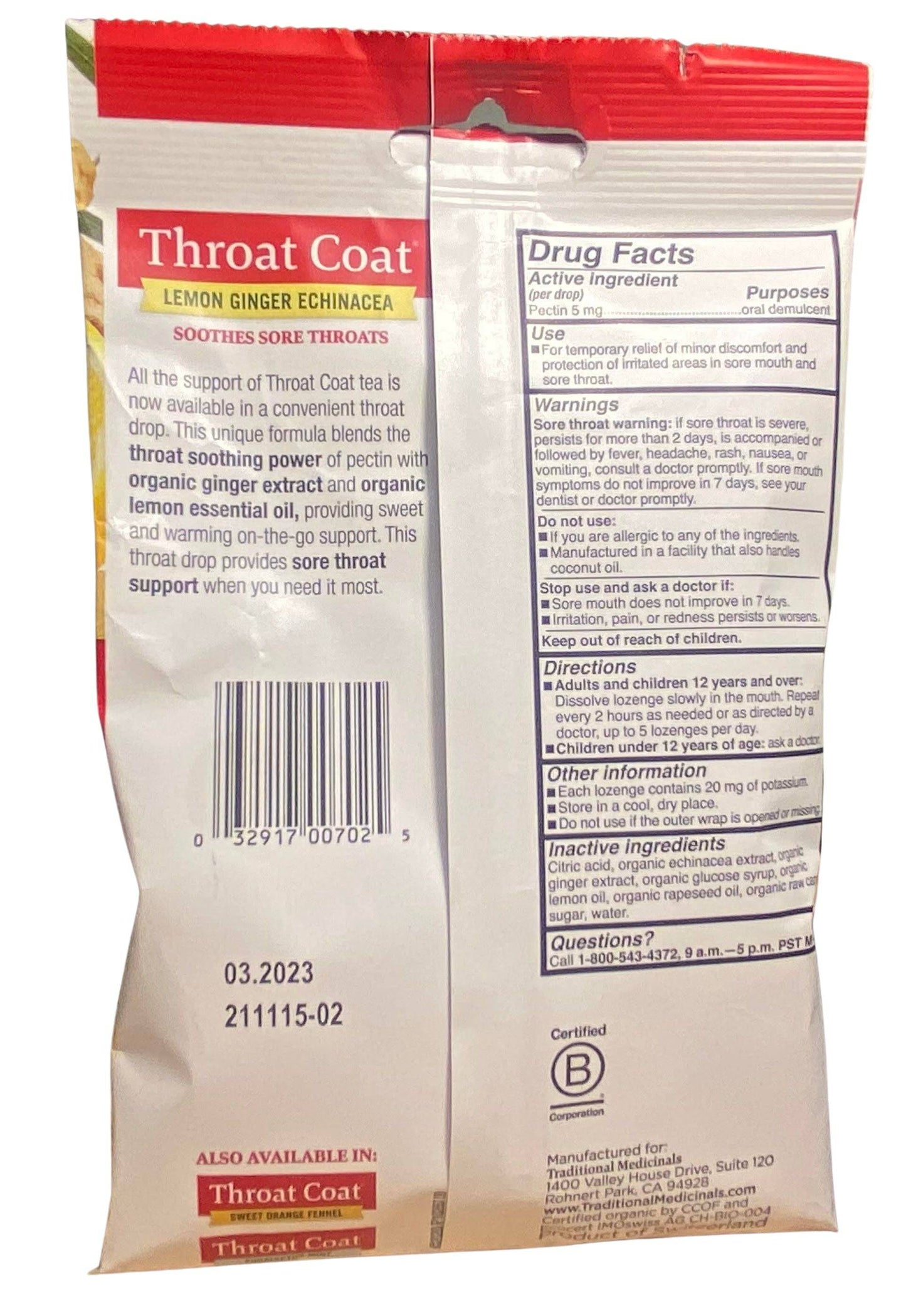 Throat Drops, Organic - Traditional Medicinals