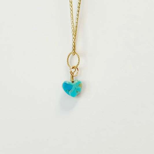 Turquoise Heart Charm