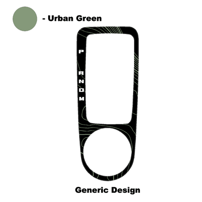 Topo Automatic Shifter Overlay (Printed Series) - 2021+ Bronco Automatic