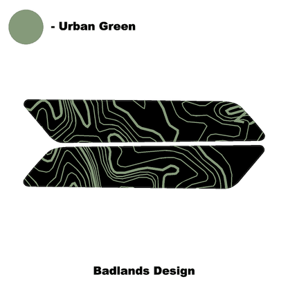 Topo Interior Front Door Grab Handle Overlay Kit (Printed + Laser Series) - 2021+ Bronco