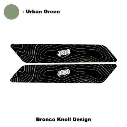 Topo Interior Rear Door Grab Handle Overlay Kit (Printed Series) - 2021+ Bronco 4 Door