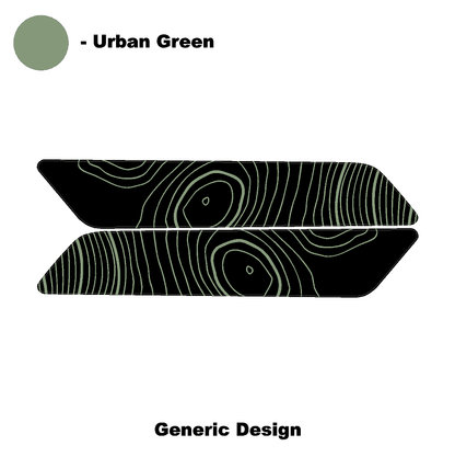 Topo Interior Front Door Grab Handle Overlay Kit (Printed + Laser Series) - 2021+ Bronco