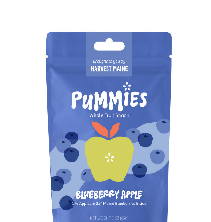 Harvest Maine Blueberry Pummies Fruit Bites Bag, Upcycled - 8 bags x 3 oz case