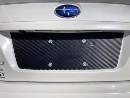 V2 License Plate Panel Black Out Overlay - 2015-2020 Subaru WRX / STI