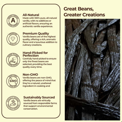 Premium Grade A Vanilla Beans Whole Bulk Pods