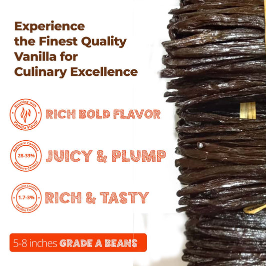 Organic Ugandan Grade A Vanilla Beans Bulk