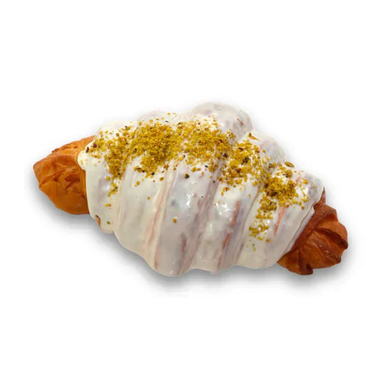 Andy Anand Sugar Free White Chocolate Pistachios Croissant - 10 Pcs Hand Rolled French Butter Croissants, Diabetic Friendly, Enjoy the Amazing Clasic Taste, Gift Box, Decadent Delicious ( 2 lb)