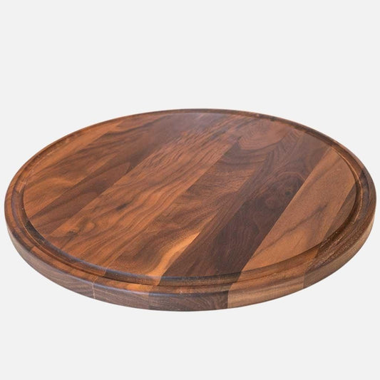 Virginia Boys Kitchens Large Round Walnut Wood Charcuterie Board