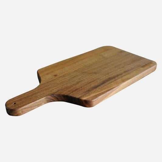 Virginia Boys Kitchens 8 x 17 Walnut Cutting Board and Charcuterie Paddle with Handle