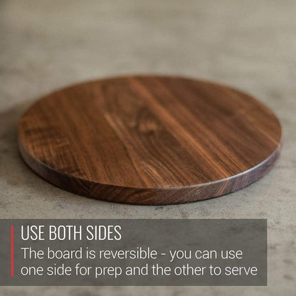 Virginia Boys Kitchens Small Round Walnut Charcuterie Board