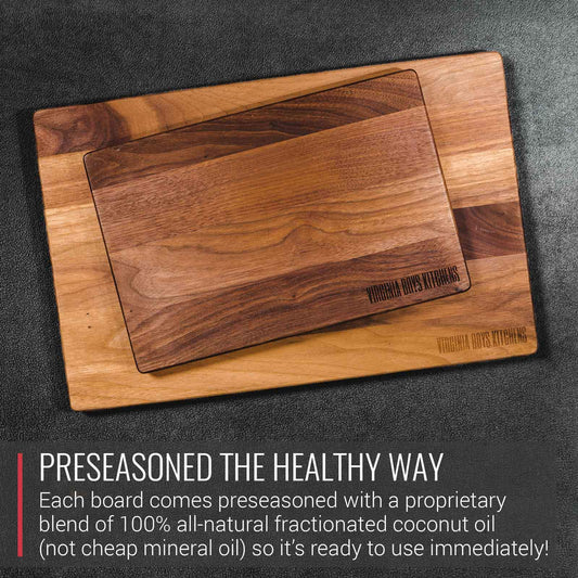 Virginia Boys Kitchens Medium Walnut Wood Cutting Board