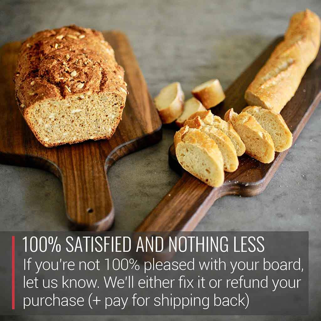 Virginia Boys Kitchens 4 x 20 Walnut Cutting Board and Bread Paddle with Handle