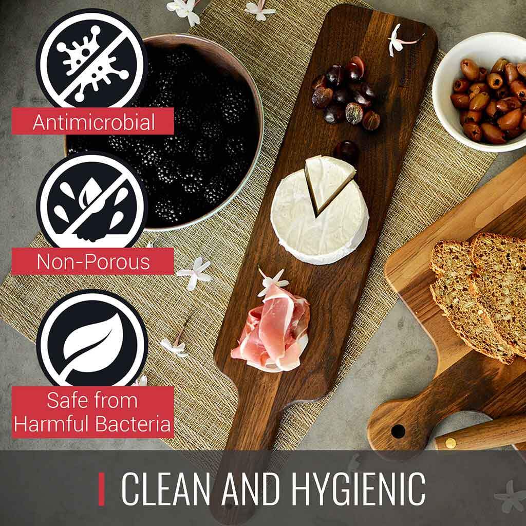 Virginia Boys Kitchens 4 x 20 Walnut Cutting Board and Bread Paddle with Handle