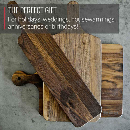 Virginia Boys Kitchens 4 x 20 Walnut Cutting Board and Bread Paddle with Handle