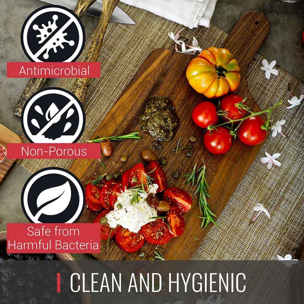 Virginia Boys Kitchens 8 x 17 Walnut Cutting Board and Charcuterie Paddle with Handle