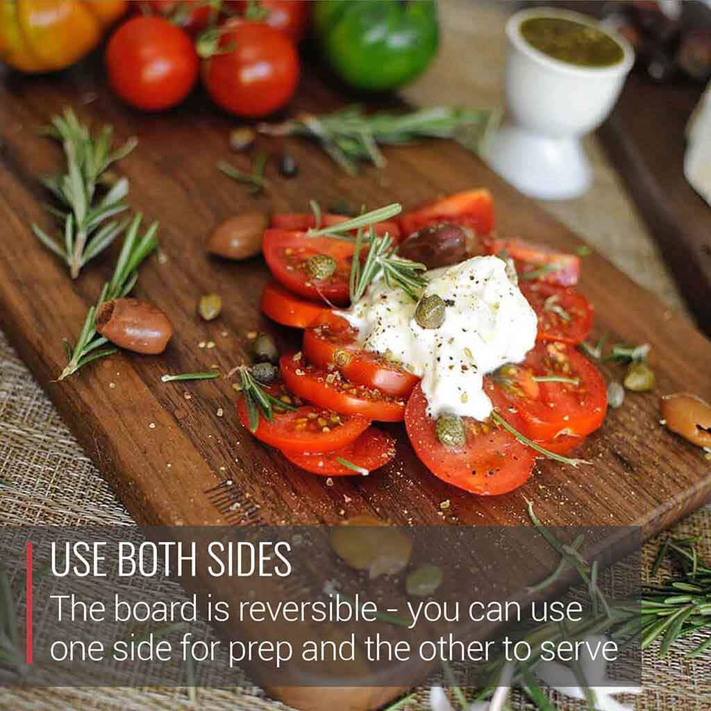 Virginia Boys Kitchens 8 x 17 Walnut Cutting Board and Charcuterie Paddle with Handle