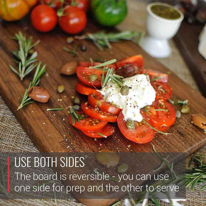 Virginia Boys Kitchens 8 x 17 Walnut Cutting Board and Charcuterie Paddle with Handle