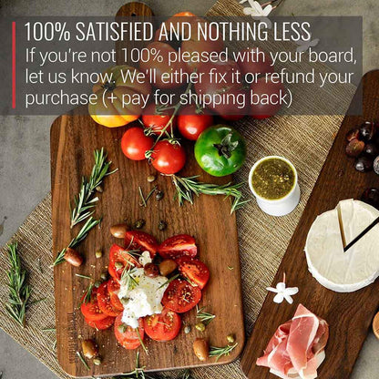 Virginia Boys Kitchens 8 x 17 Walnut Cutting Board and Charcuterie Paddle with Handle