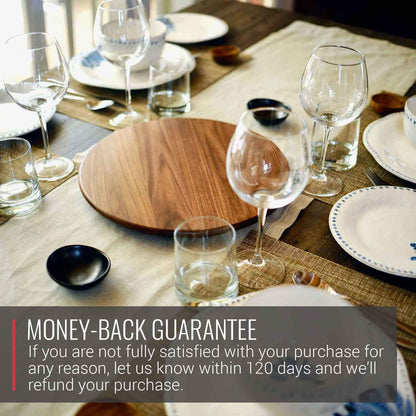 Virginia Boys Kitchens Walnut Wood Lazy Susan Centerpiece